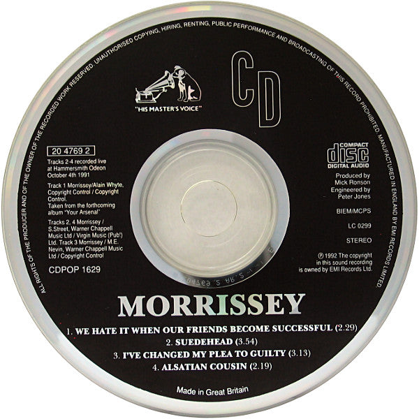 Morrissey - We Hate It When Our Friends Become Successful - Used CD image 4