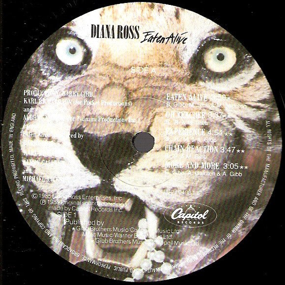 Diana Ross - Eaten Alive - Used Vinyl Record image 2