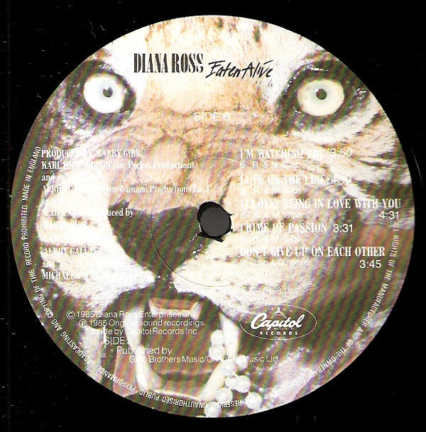 Diana Ross - Eaten Alive - Used Vinyl Record image 3