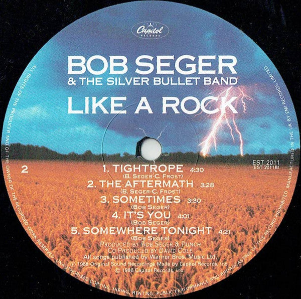 Bob Seger And The Si - Like A Rock - Used Vinyl Record image 4