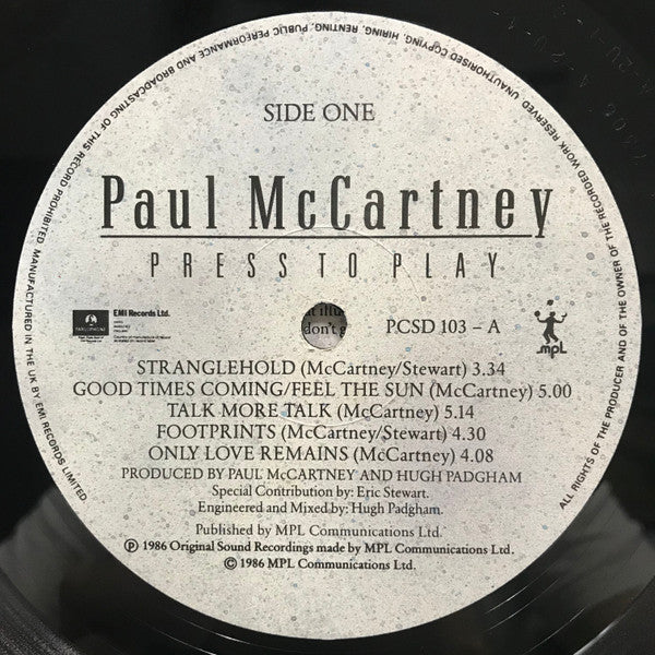 Paul McCartney - Press To Play - Used Vinyl Record image 5