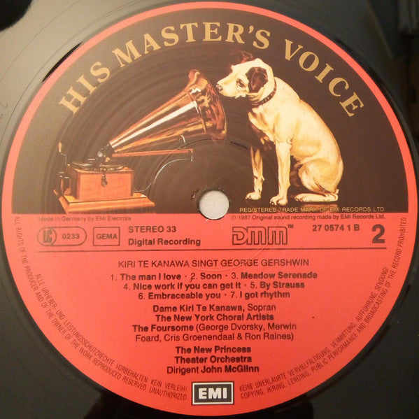Kiri Te Kanawa - Kiri Sings Gershwin - Used Vinyl Record image 4