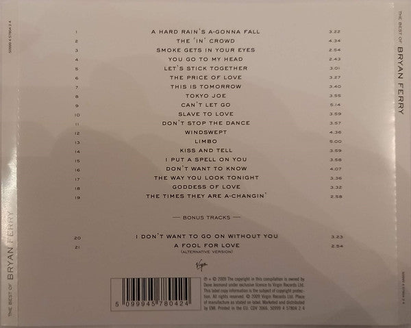 Bryan Ferry - Best Of - CD image 5