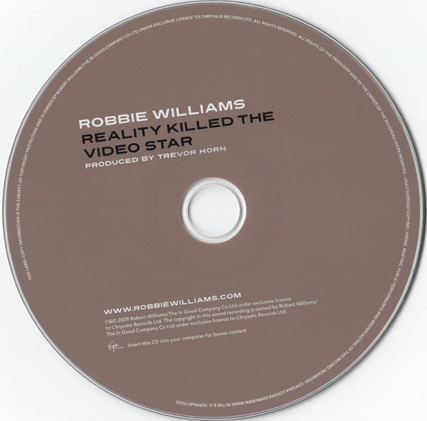 Robbie Williams - Reality Killed The Video Star - Used CD image 3