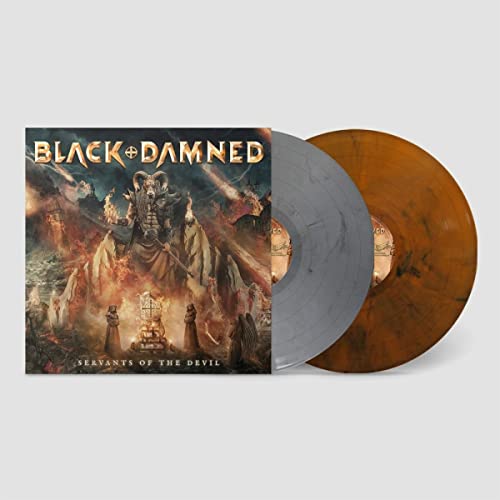 BLACK & DAMNED - SERVANTS OF THE DEVIL (GREY & ORANGE VINYL) - Vinyl Re image 1