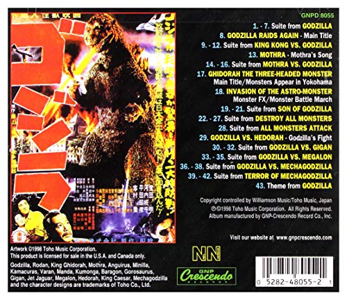 Various - Best Of Godzilla: 1954-1975 (Original Film Soundtracks) - CD image 2