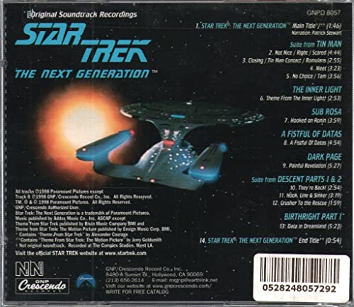 JERRY GOLDSMITH - STAR TREK THE NEXT GENERATION - CD image 2