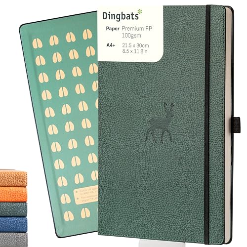 Dingbats A4+ Wildlife Green Deer Notebook - Plain - Non-book item image 1