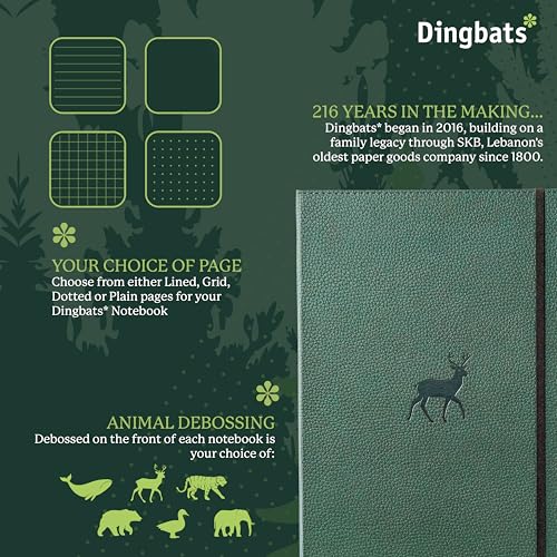 Dingbats A4+ Wildlife Green Deer Notebook - Plain - Non-book item image 2