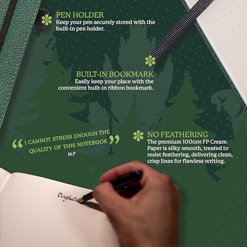 Dingbats A4+ Wildlife Green Deer Notebook - Plain - Non-book item image 3