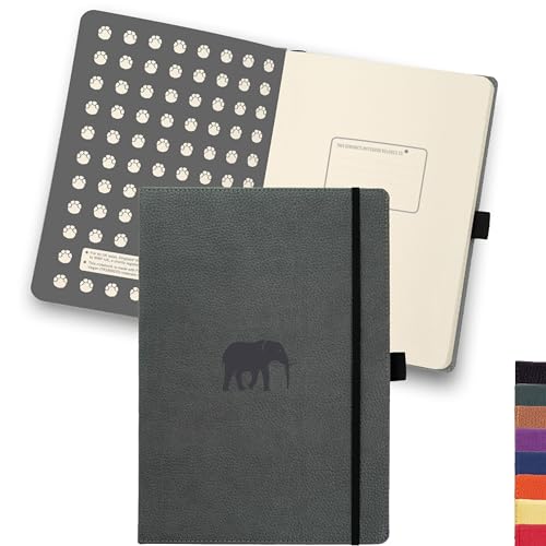 Dingbats A5+ Wildlife Grey Elephant Notebook - Graph - Non-book item image 1