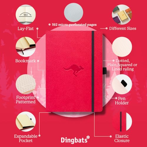 Dingbats A5+ Wildlife Red Kangaroo Notebook - Dotted - Non-book item image 3