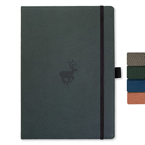 Dingbats A4+ Wildlife Green Deer Notebook - Dotted - Non-book item image 1
