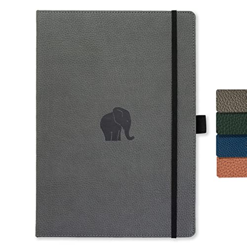 Dingbats A4+ Wildlife Grey Elephant Notebook - Dotted - Non-book item image 1
