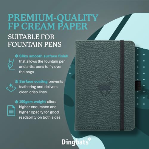Dingbats A6 Pocket Wildlife Green Deer Notebook - Graphed - Non-book i image 2