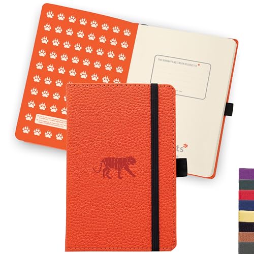 Dingbats A6 Pocket Wildlife Orange Tiger Notebook - Graphed - Non-book image 1