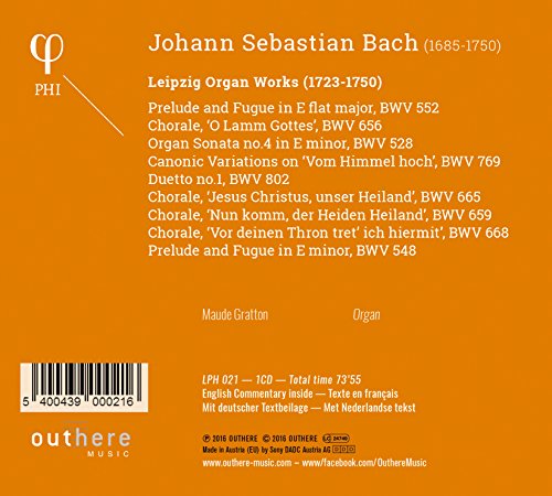 Johann Sebastian Bac - : Leipzig Organ Works (1723-1750) - CD image 2