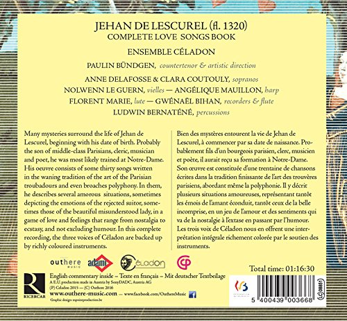 Jehan De Lescurel - Love Songs of - CD image 2