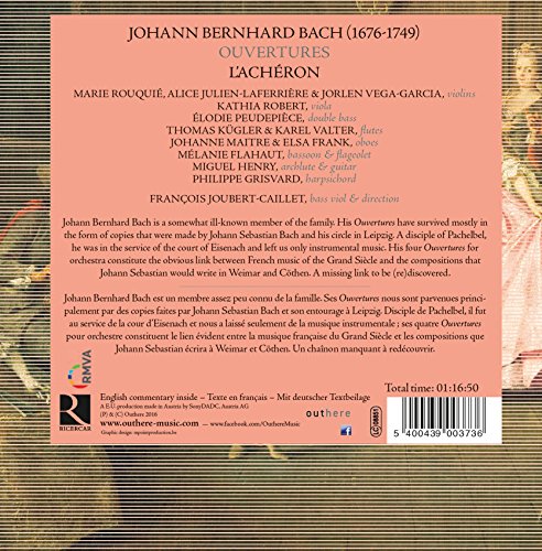 Johann Bernhard Bach - : Ouvertures - CD image 2