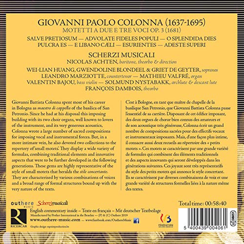NICOLAS ACHTEN; SCHE - GIOVANNI PAOLO COLONNA O SPLE - CD image 2
