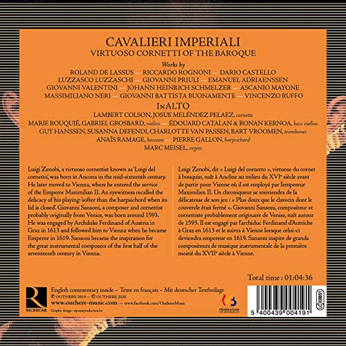 INALTO; LAMBERT COLS - CAVALIERI IMPERIALI ZENOBI & - CD image 2