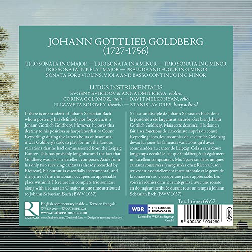 LUDUS INSTRUMENTALIS - JOHANN GOTTLIEB GOLDBERG COMP - CD image 2