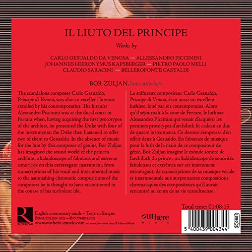 BOR ZULJAN - GESUALDO IL LIUTO DEL PRINCIP - CD image 2