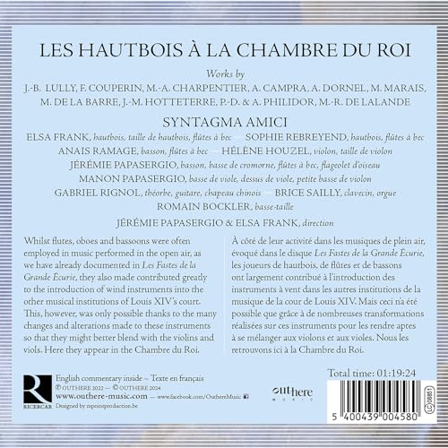 ROMAIN BOCKLER; SYNT - LES HAUTBOIS A LA CHAMBRE DU R - CD image 2