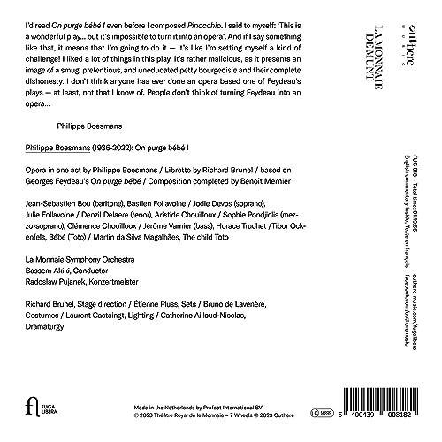 JEAN-SEBASTIEN BOU; - BOESMANS ON PURGE BEBE ! OPER - CD image 2