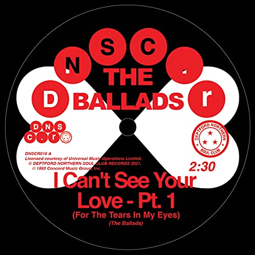 BALLADS - I CAN'T SEE YOUR LOVE (FOR THE TEARS IN MY EYE - Vinyl Recor image 1