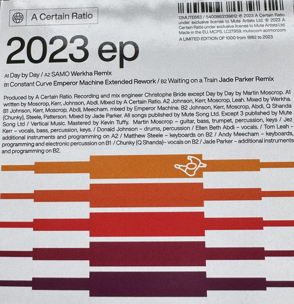 A CERTAIN RATIO - 2023 EP - Vinyl Record 12" MAXI SINGLE image 3