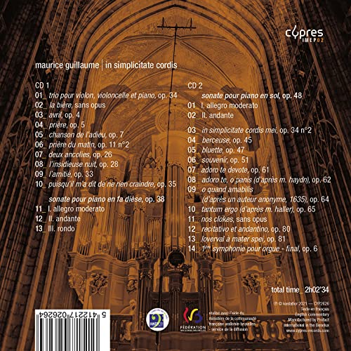 MAURICE GIULLAUME - IN SIMPLICITATE CORDIS - CD image 2