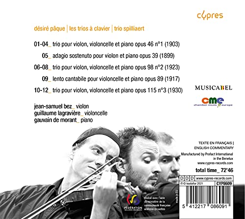 TRIO SPILLIAERT - DSIRE PAQUE LES TRIOS  CLAVIE - CD image 2