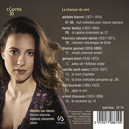 CLOTILDE VAN DIEREN; - LA CHANSON DU VENT - CD image 2