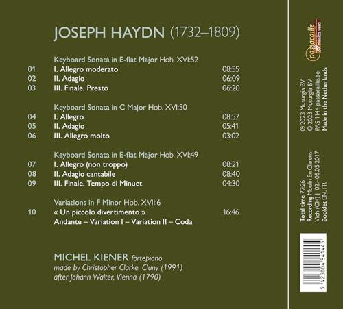 Michel Kiener - Joseph Haydn - Late Piano Works - CD image 2