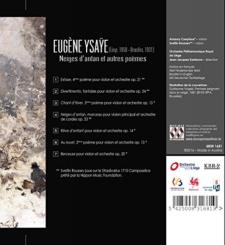 Eugene Ysaÿe - Eugène Ysaÿe: Neiges Dantan - CD image 2