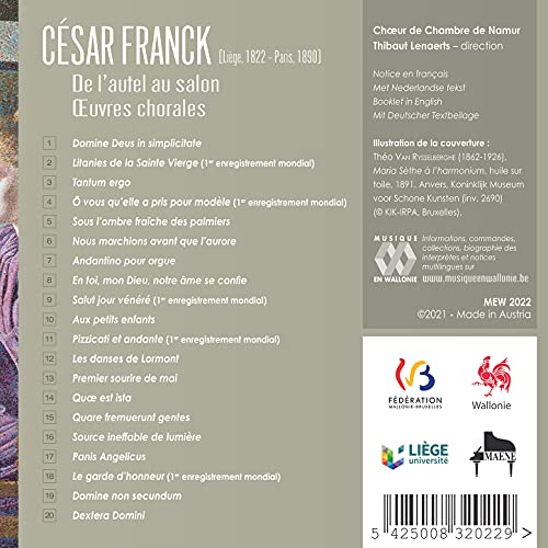 CHOEUR DE CHAMBRE DE - FRANCK DE LAUTEL AU SALON. ? - CD image 2