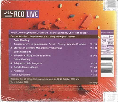 Royal Concertgebouw - Mahler: Symphony No. 5 - CD image 2