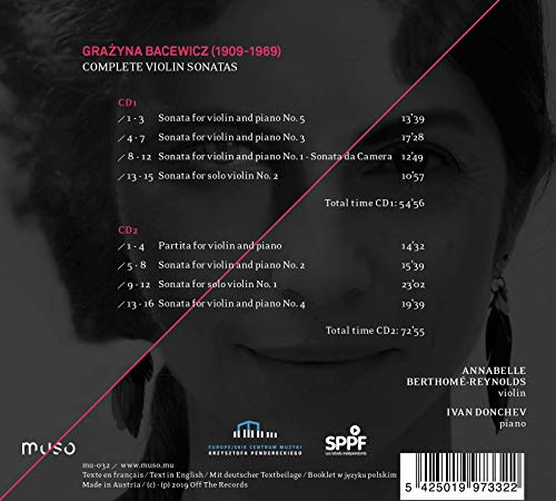 ANNABELLE BERTHOME-R - GRA?YNA BACEWICZ COMPLETE VIO - CD image 2