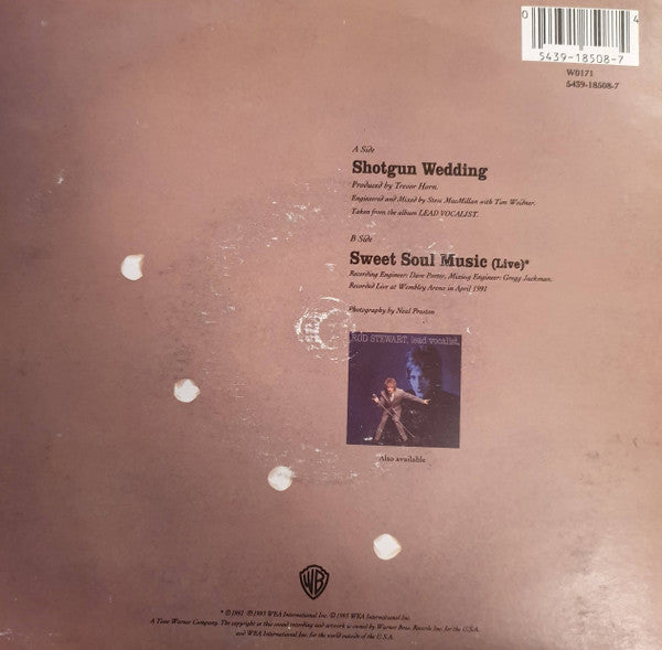 Rod Stewart - Shotgun Wedding - Used Vinyl Record 7" image 2