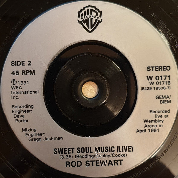 Rod Stewart - Shotgun Wedding - Used Vinyl Record 7" image 4