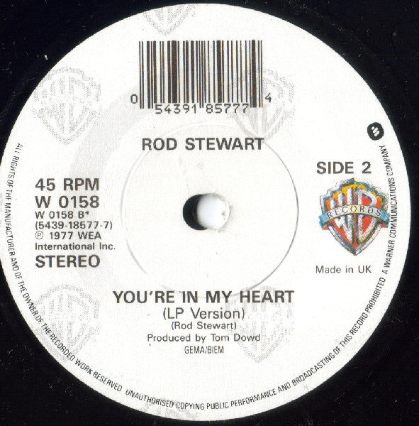 Rod Stewart - Ruby Tuesday - Used Vinyl Record 7" image 4