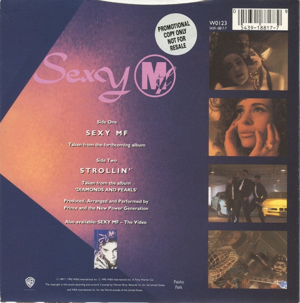 Prince - Sexy MF / Strollin' - Used Vinyl Record 7" image 2
