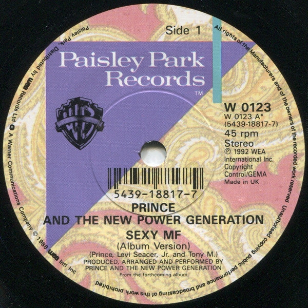 Prince - Sexy MF / Strollin' - Used Vinyl Record 7" image 3