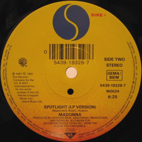 Madonna - Rescue Me - Used Vinyl Record 7" image 4