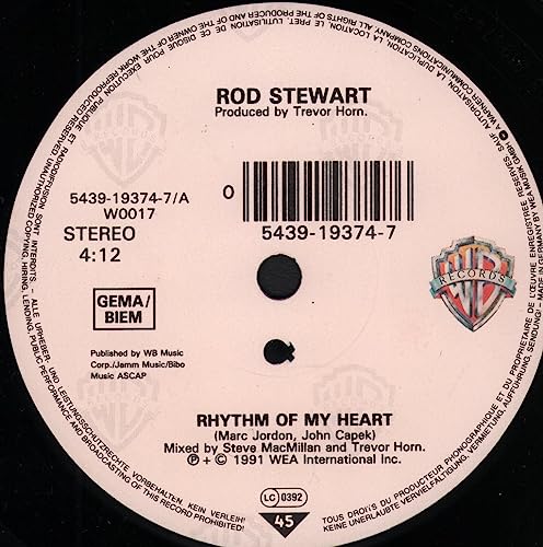 Rod Stewart - Rhythm Of My Heart - Used Vinyl Record 7" image 3