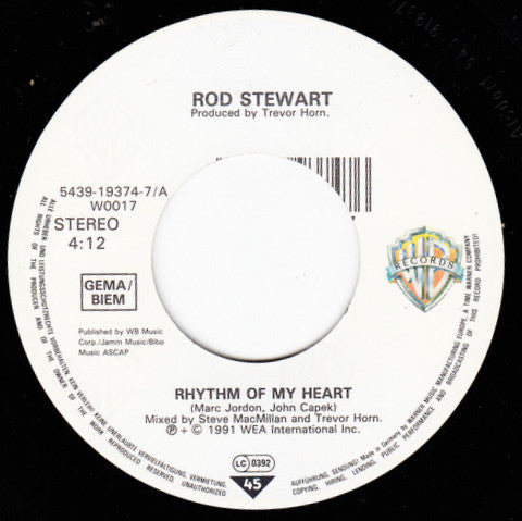 Rod Stewart - Rhythm Of My Heart - Used Vinyl Record 7" image 7