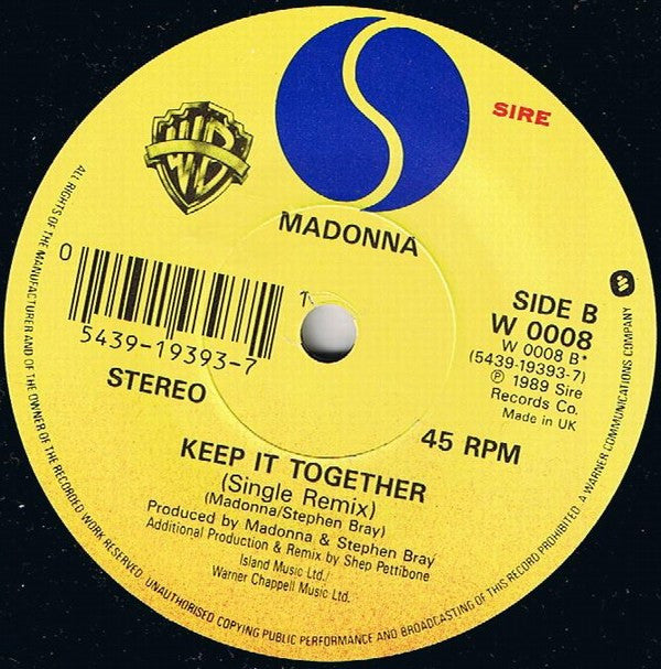 Madonna - Crazy For You - Used Vinyl Record 7" image 4