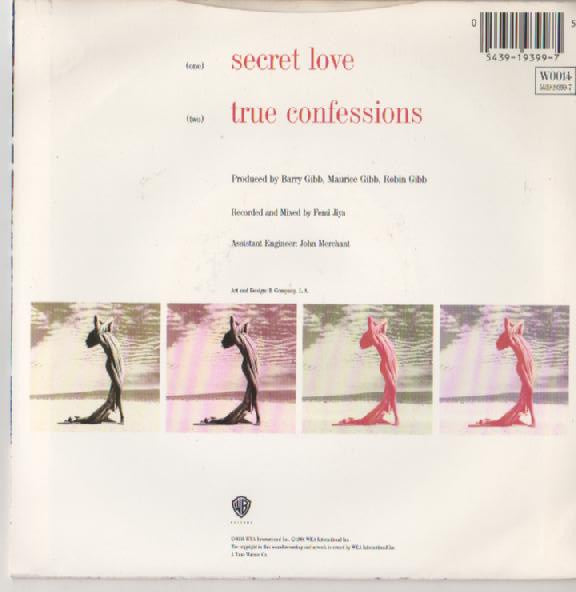 Bee Gees - Secret Love - Used Vinyl Record 7" image 2