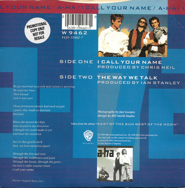 a-ha - I Call Your Name - Used Vinyl Record 7" image 2